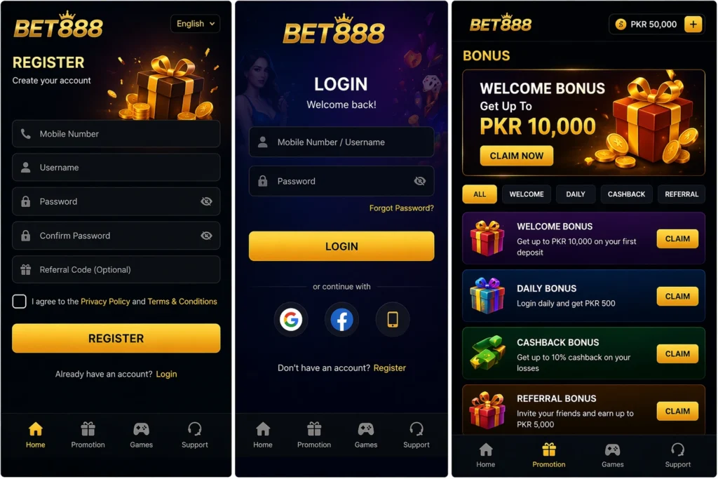 bet888 game register login bonus